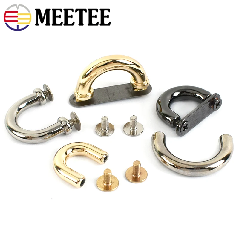 5/10Pcs U Shape Metal Arch Bridge Buckle Bag Strap Belt D Ring Connector Clasp Handbag Hanger Leather Crafts Sewing  Hardware