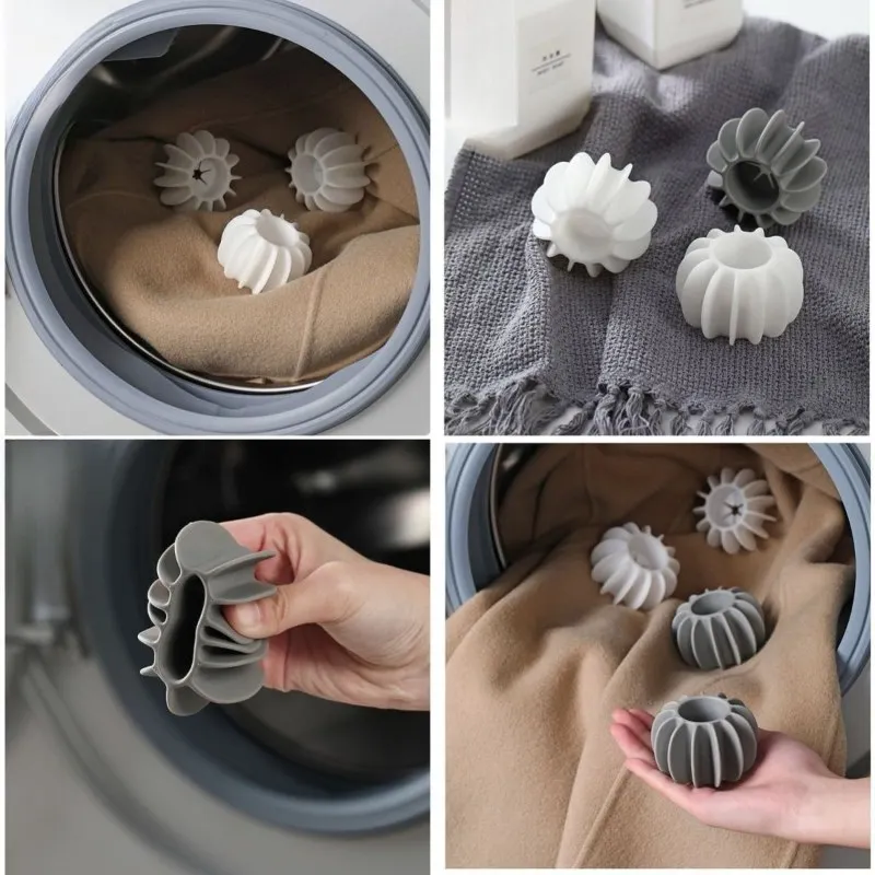10 PCS a set Reusable Silicone Laundry Balls used for removing pet hair and preventing clothes from knotting Laundry Balls