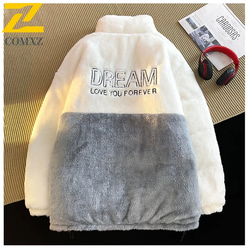 COMXZ الرجال وسادة مبطنة يندبروف سميكة اللون حجب التخييم الرحلات الشتاء الحشو التزلج الشارع الشهير القطن وسادات مبطنة #2