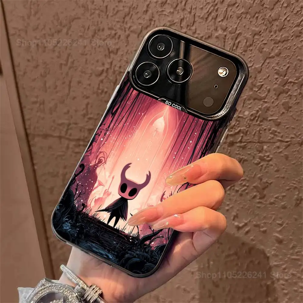 هاتف ألعاب H-Holows K-Knight الرائع لهاتف iPhone 14,17,13,12,11,16,15, Mini, Pro, SE, XS, MAX, غطاء سيليكون أسود غير لامع
