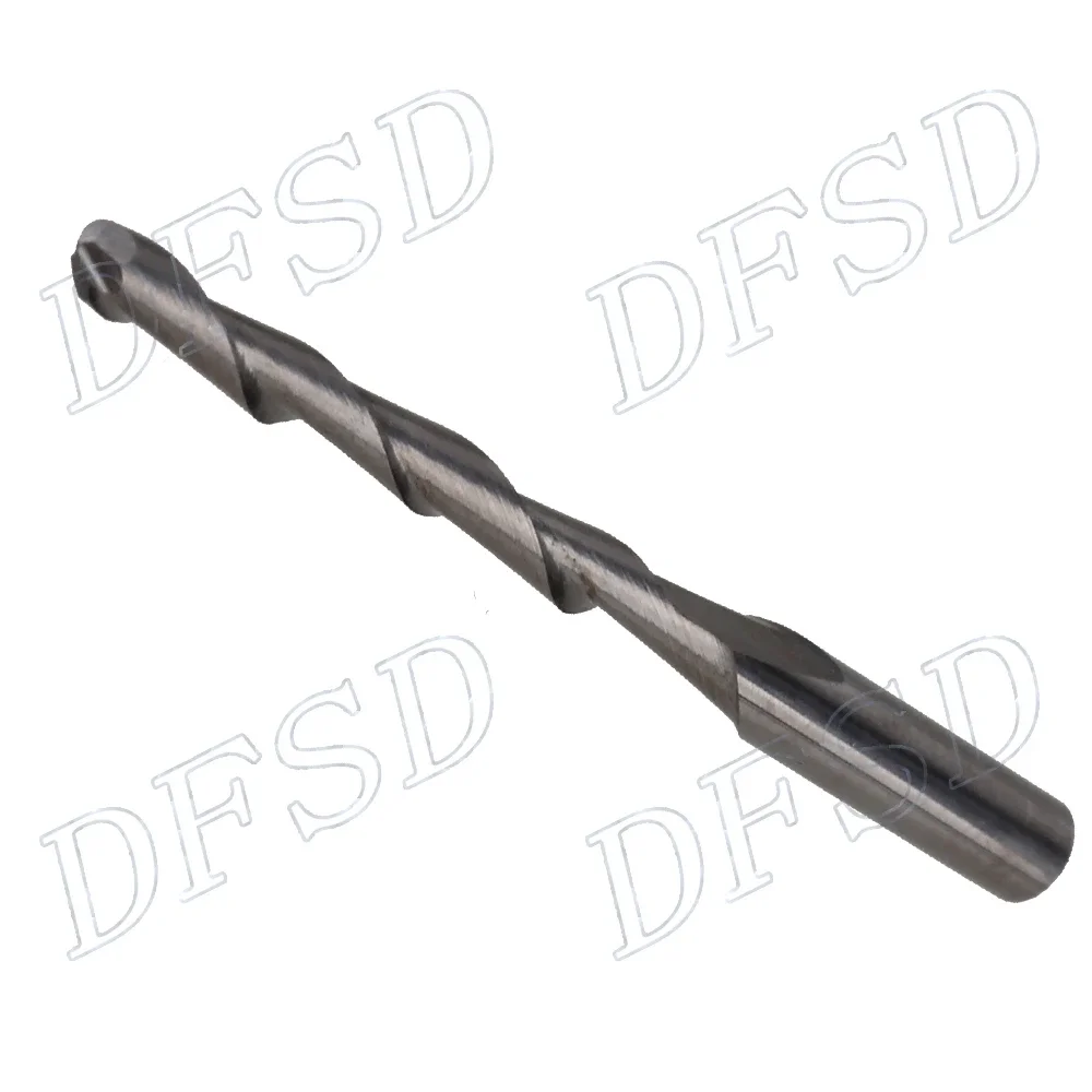 10PCS 2mm Carbide Ball Nose CNC Router Bits 22mm Spiral End Mills for Wood/Metal Engraving