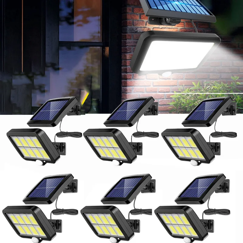 

6PcsOutdoors Solar Split Wall Lights LED Waterproof Motion Sensor Garden Lamps Street Lightings For Garden Security Wall Garage