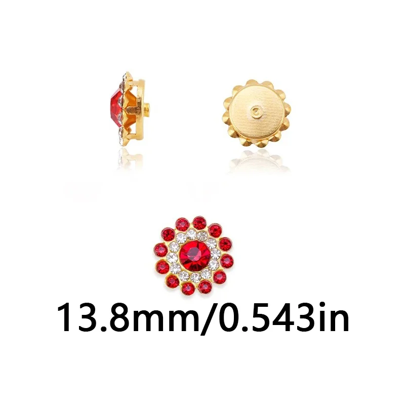 100 قطعة ثلاث طبقات منقوشة عباد الشمس الماس مخلب الحفر الاكريليك حجر الراين زر بروش اليدوية DIY بها بنفسك مجوهرات الإكسسوار #3