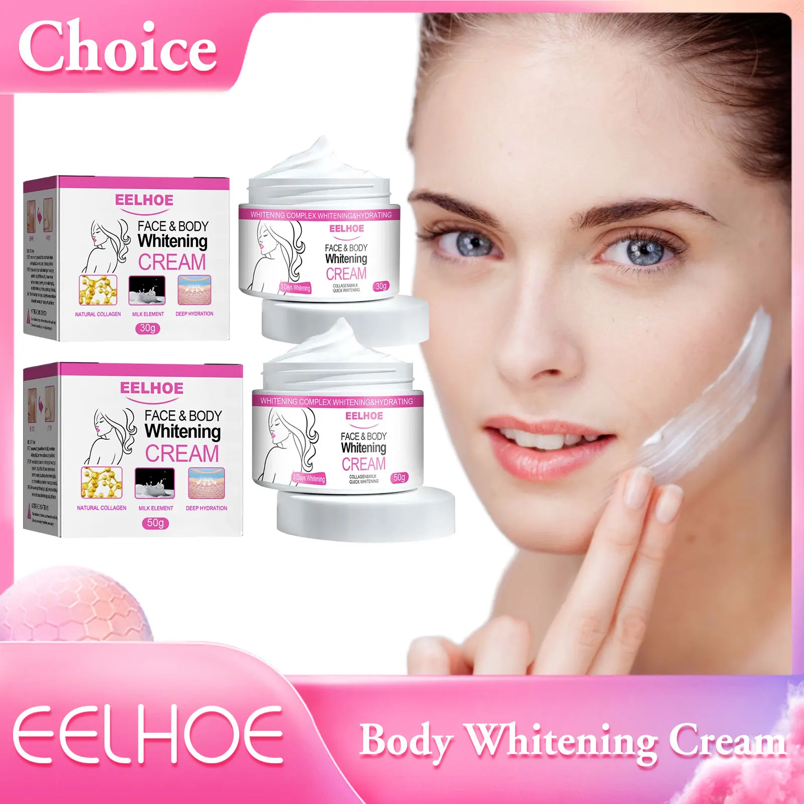 

Body Whitening Cream Lightening Melanin Nourishing Brighten Underarm Back Legs Knees Remove Dark Spot Tender Skin Care Milk 30g