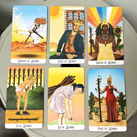 Mystic Soul Tarot 78 Pcs Cards, 10.3*6cm Vibrant Colors Throughout The Deck, To Uplift The Energy of The Reader