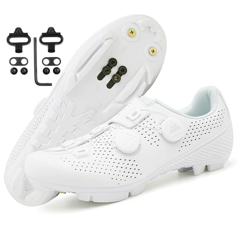 

Cycling Sneaker Mtb Flat Pedal Bicycle Shoes Clit Men Cleat Bicycle Mountain Bike Racing Lock Cycling Footwear Black White