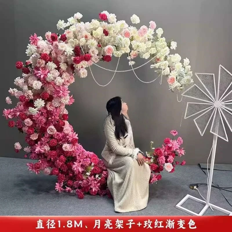 Moon check-in props, floral ornaments, proposal arches, wedding backgrounds, decorations, engagements