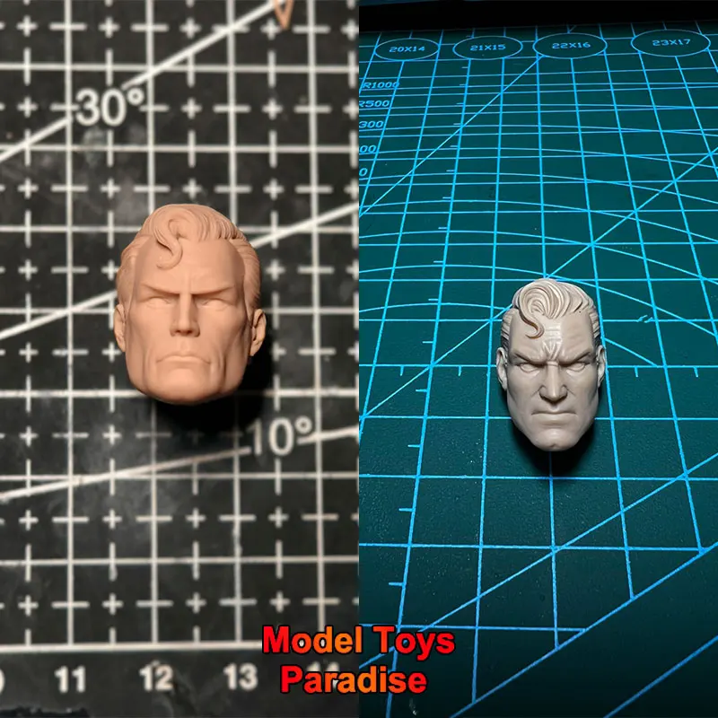 

Неокрашенная белая модель головы солдата Супермена в масштабе 1/12, скульптура головы Red Son, подходит для 6-дюймовых фигурок.