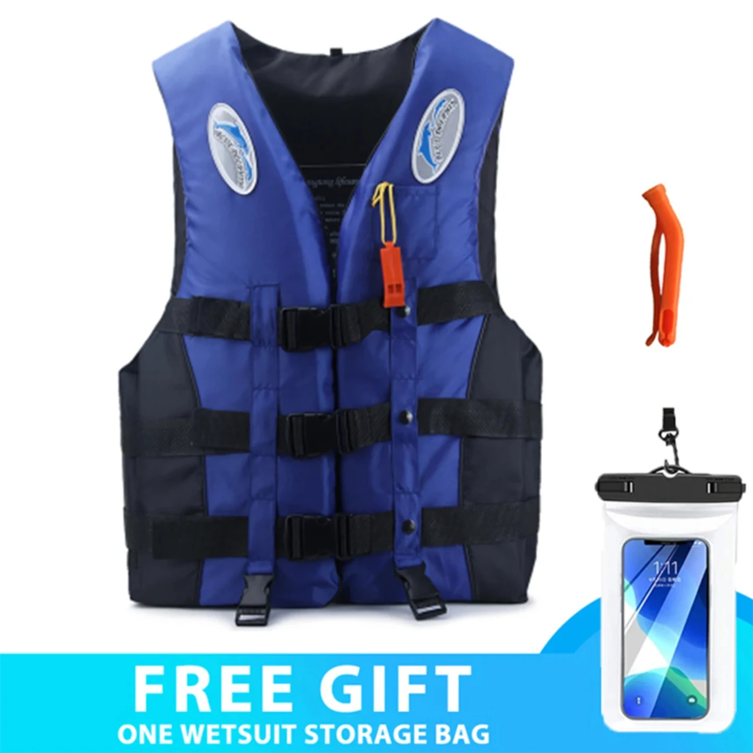 Neoprene Life Vest Water Sports Fishing Kayaking Boating Swimming Surf Drifting Life Jacket Rescue Safety Vest S-XXL Size