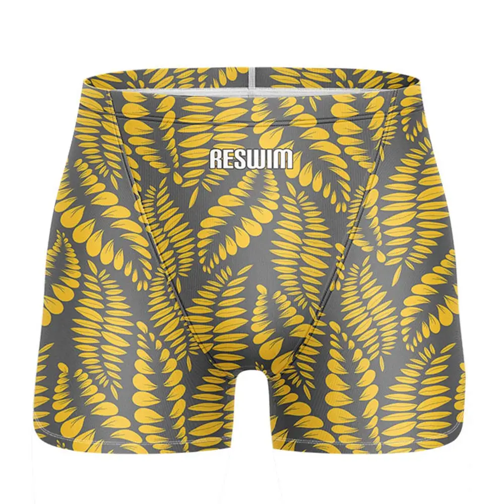 2026 Men's Printed Swim Shorts Jammers Athletic Swim Trunks Funny Swimsuit Training Endurance Summer Quick Dry Swimming Shorts