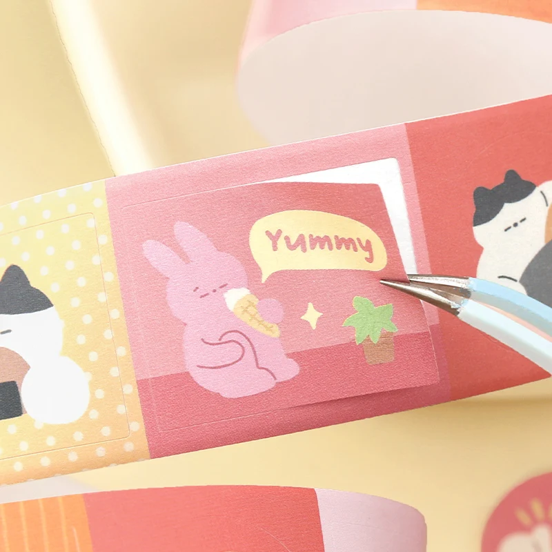 200cm/Roll INS Masking Tapes Cute cartoon pattern Decorative Label Stickers for Journal Scrapbooking Diary Album Stationery Tape