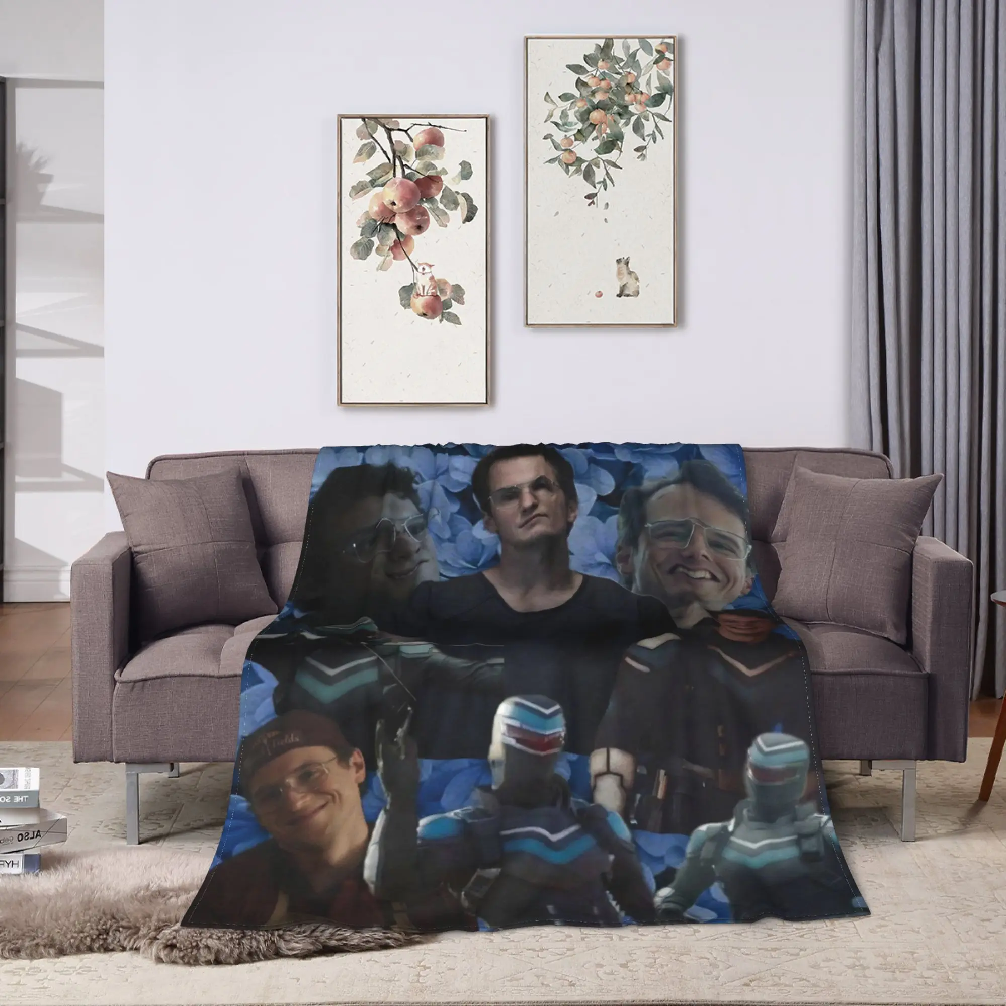 Adrian Chase  Vigilante Peacemaker Blanket Airplane Travel Flannel Throw Blanket For Bed Warm Soft Bedspread Birthday Present