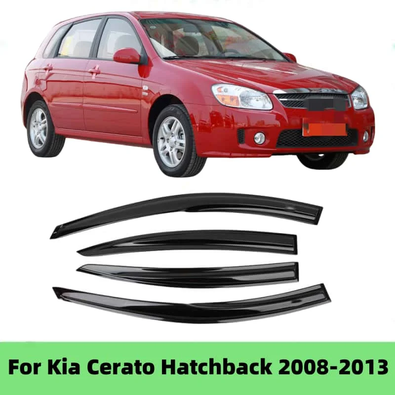 For Kia Cerato Hatchback 2008-2013 Window Visor Side Vent Rain Guard Deflector Shade Shield Shelter Cover Awnings Shelters