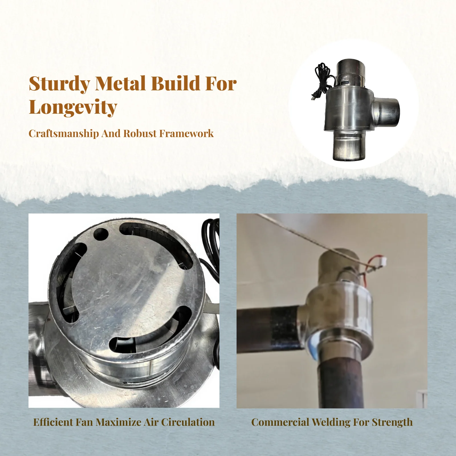 

Stove Exhaust Fan, Copper Motor, Heating, Kitchen, Shed