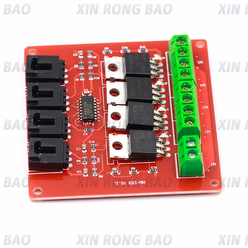 Botón MOSFET de ruta de vía de 4 canales, módulo de interruptor MOSFET IRF540 V4.0 + para Arduino DC Motor Drive Dmimmer