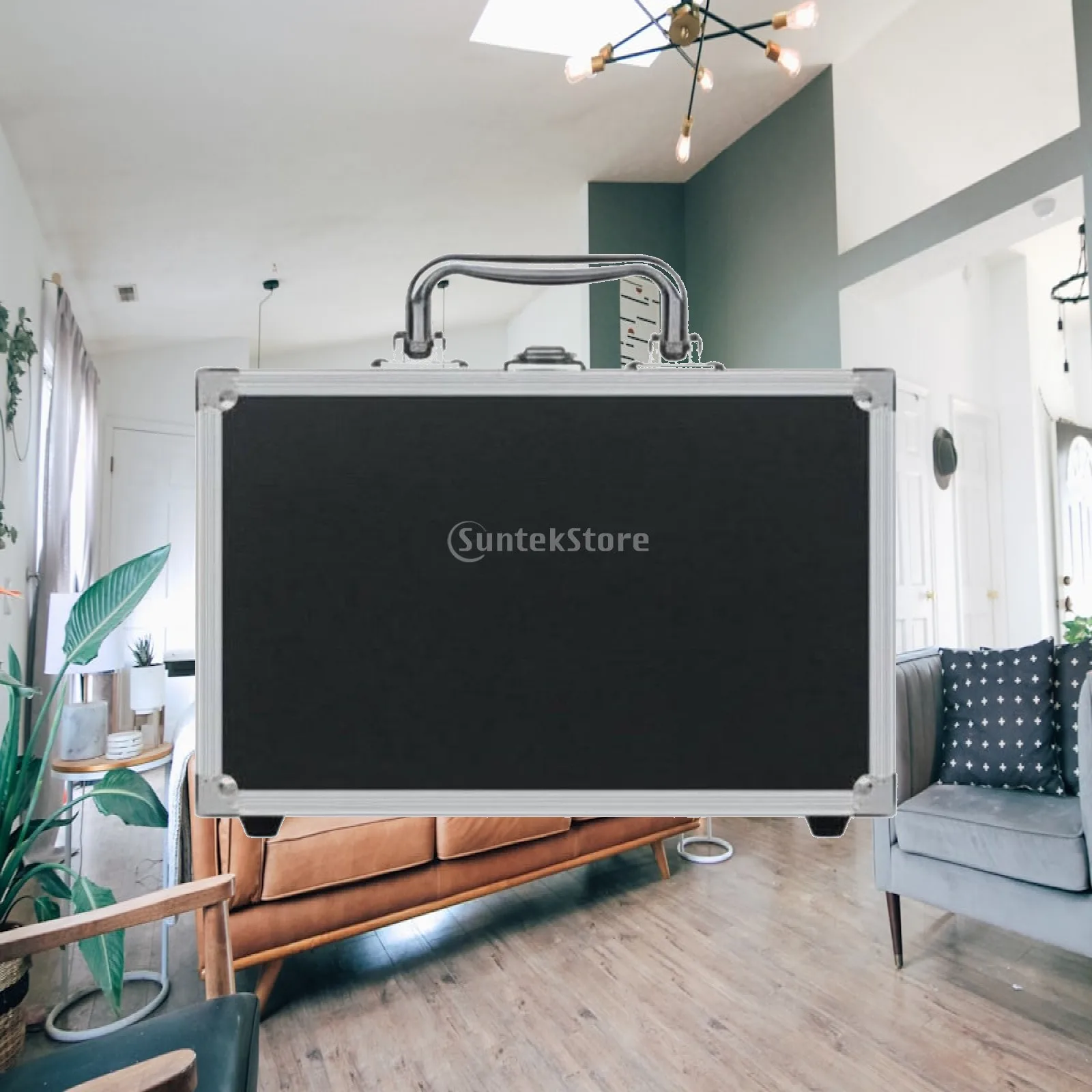 Portable Aluminum Suitcase with Electroplated Handle for Safe Storage of Sensitive Instruments and Equipment