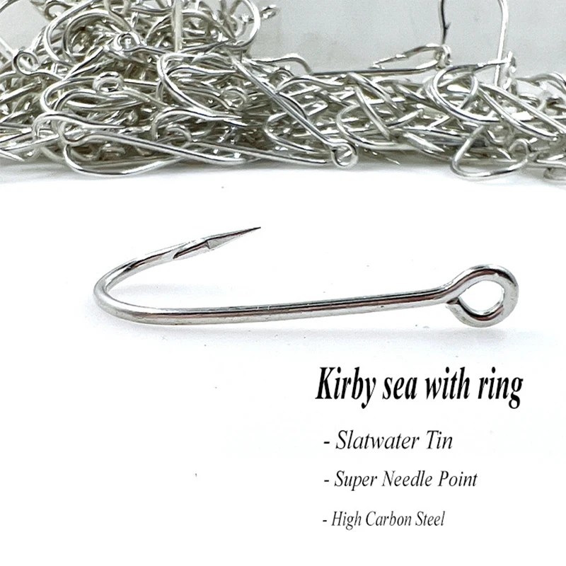 

Straight Shank with Ring 8253 KIRBY Fishing Hook High Carbon Steel Ultra Antirust For Commerical saltwater Fishmen Fishing Hook