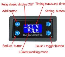 XY-WJ01 Delay Relay Module With Digital LED Dual Display Cycle Timing Circuit Switch