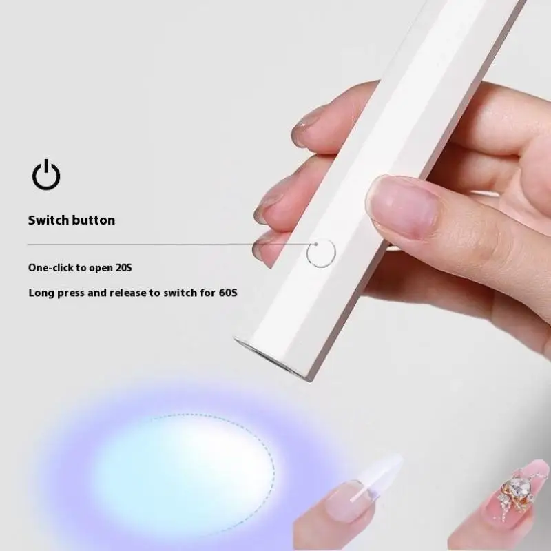 1 Juego de máquina secadora de uñas recargable, lámpara Led Uv para uñas, pantalla de sincronización, Mini lámpara de uñas de mano, linterna familiar de secado rápido