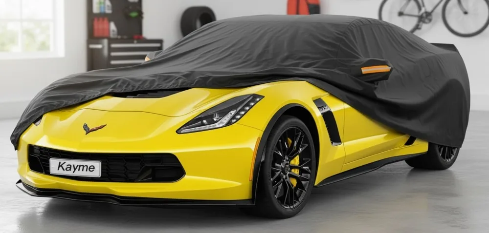 

7-Layer Waterproof Car Cover for Chevrolet Corvette C4/C5/C7/C8 (1980-2025) All Weather Protection Black