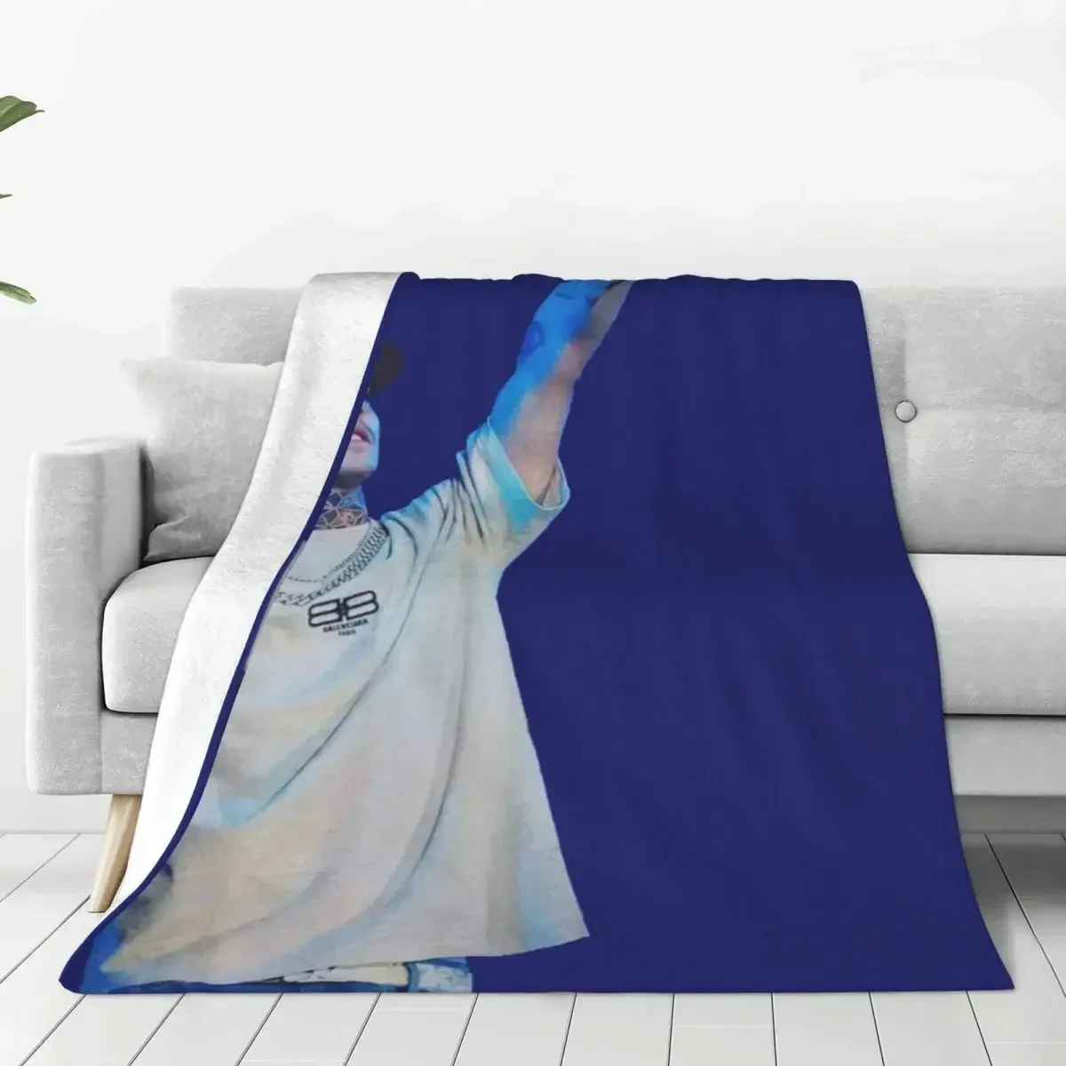 

N-Natanael Canos Flannel Blanket Quality Super Soft Blue Rapper Bedding Throws Winter Travelling Couch Chair Funny Bedspread