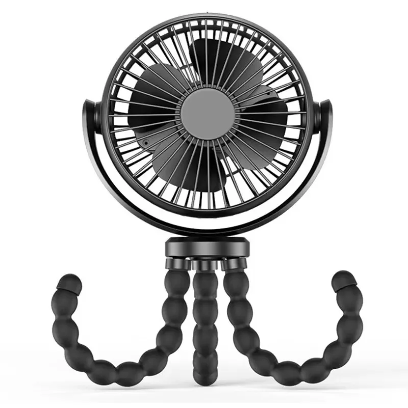 Multi-scene Minimal Mini Hand Fan,1200mAh USB Rechargeable Cooler With LED Light For Desktop Office Camping Supply