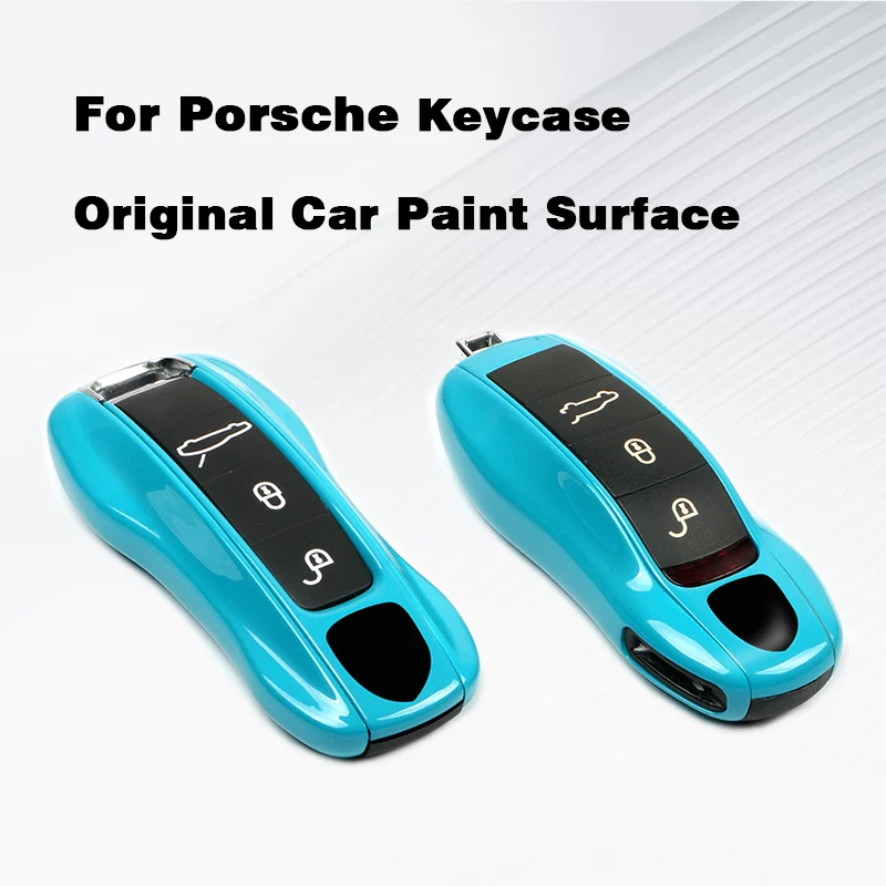 

Модный классический чехол для ключей Miami Blue для Porsche Cayenne 718 всех серий, сменный держатель для автомобильных ключей, простая установка.