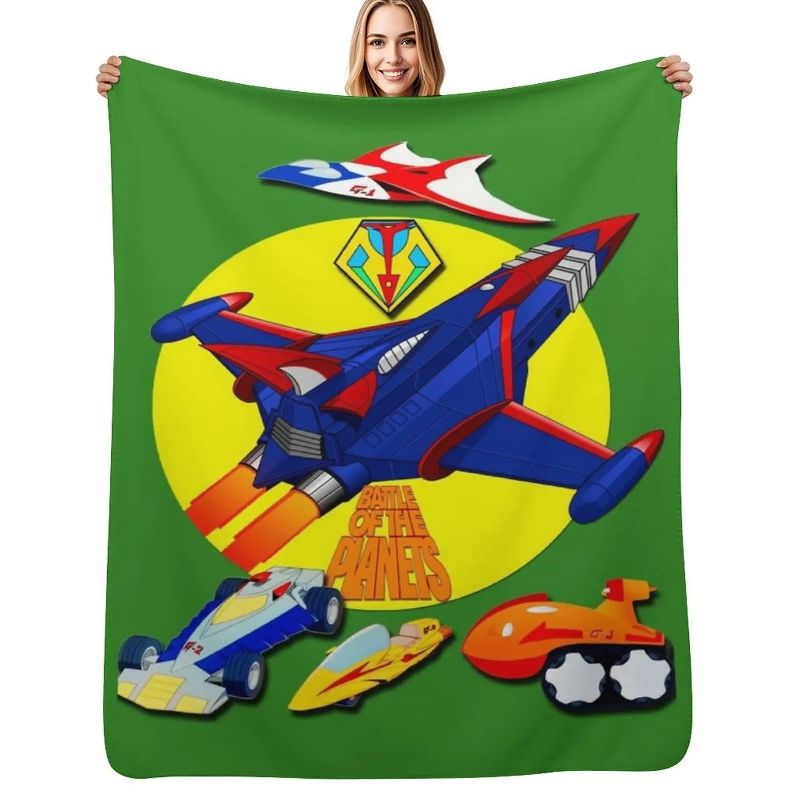 

Battle of The Planets Gatchaman Vehicle Logo \t Throw Blanket Soft Home Decor Blanket for Couch Bedroom