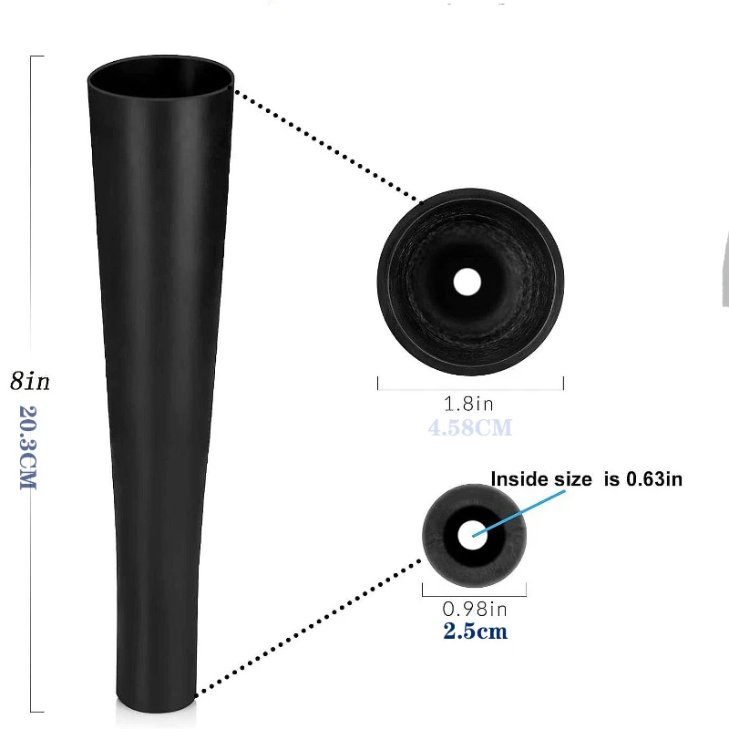 8 Inch Baseball Batting Horn Tube Rubber Baseballs Stand Horn Tube Durable Portable Horns Tubes Professional Sports Accessories