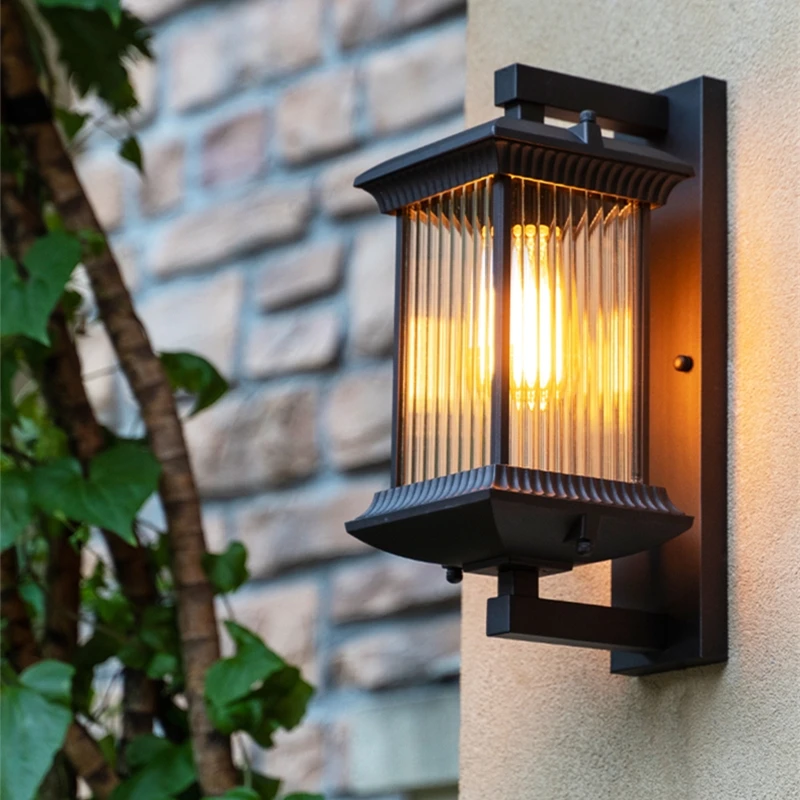 Waterproof Outdoor Wall Lamp Metal AC90-260V Exterior Lighting for Hotel Villa Big Porch Garden Gate - Energy Efficient