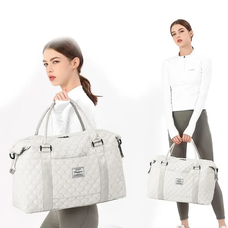 اللياقة البدنية الرياضة حقيبة كروسبودي سعة كبيرة تتحرك الأمتعة حقائب السفر أكسفورد منقوشة طباعة حقيبة يد الصالة الرياضية التدريب في الهواء الطلق التخزين #2