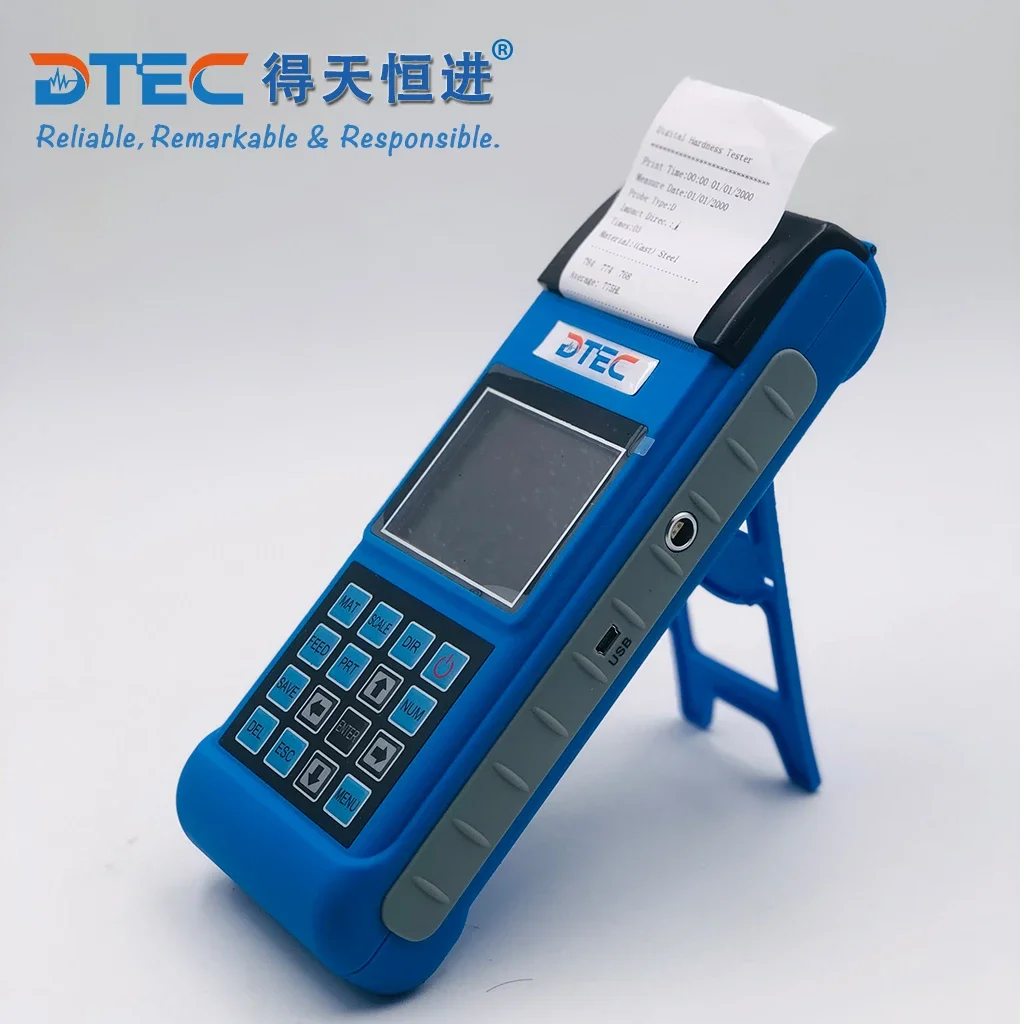 DTEC DH380 Color Leeb Hardness Tester Color Screen Built-in Printer High-function Software CE ASTM 600 Groups of Data Storage