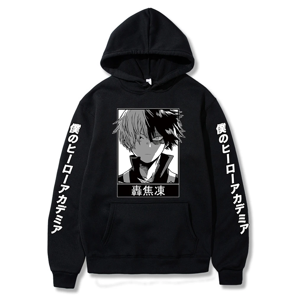 Anime My Hero Academia Hoodie Shoto Todoroki Pullover Sweatshirts Boku No Hero Academia oversized Sweatshirt Hoodies Tops