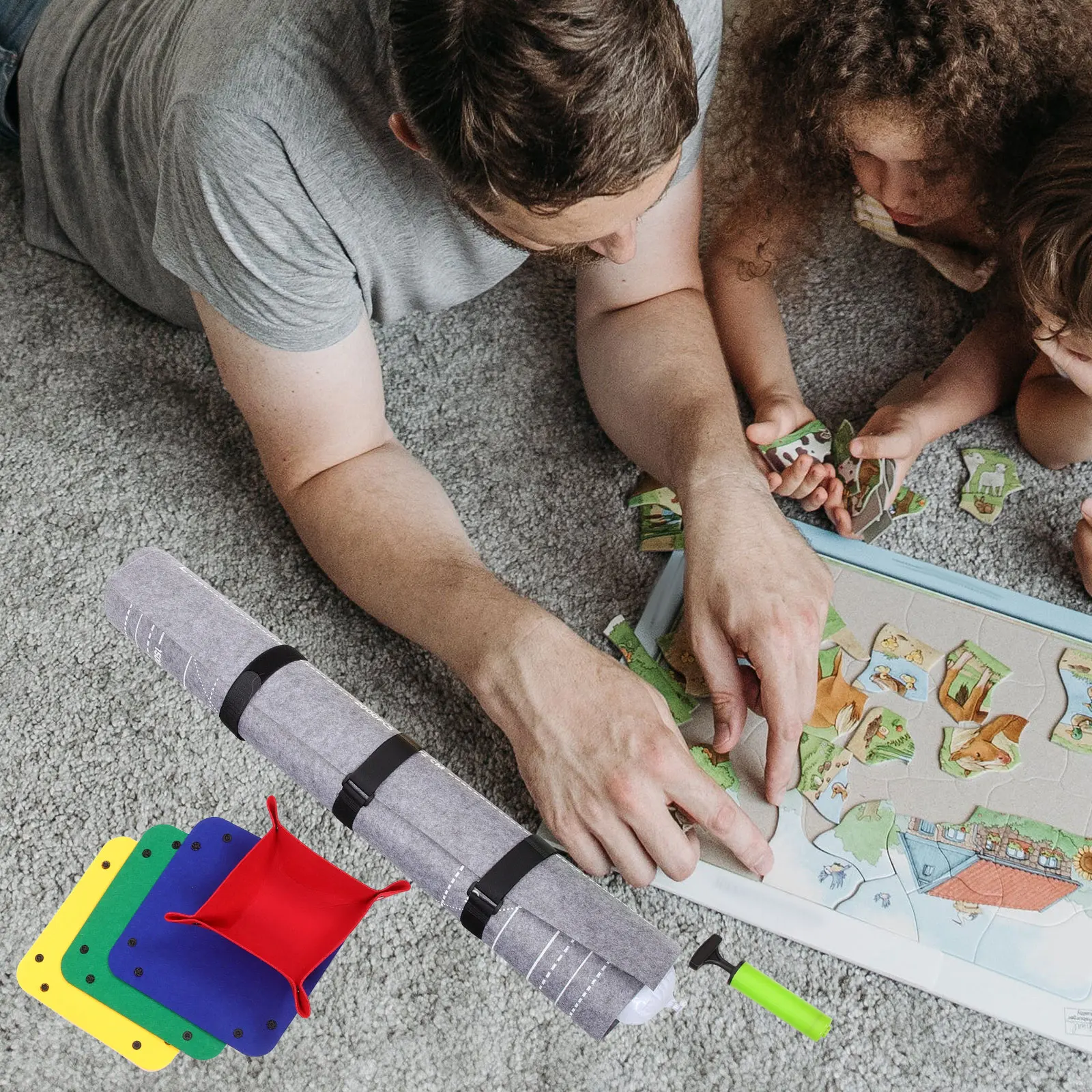 

Blanket Puzzle Storage Mat Jigsaw Puzzles for Adults Aldult Large Army Green Rollers