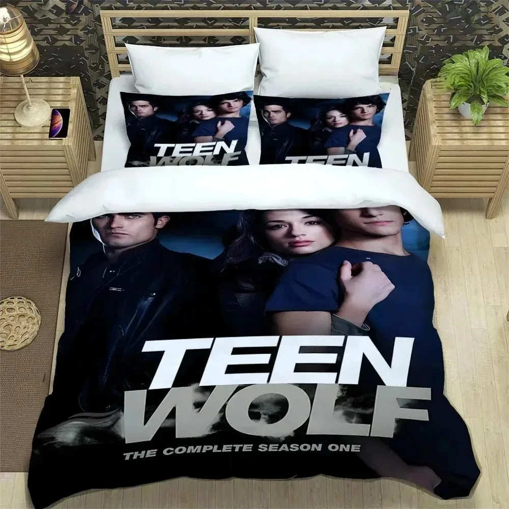 Fashion TV series Teen Wolf Bedding Set Single Twin Full Queen King Size Bed Set Adult Kid Bedroom Duvetcover Set Home Textile