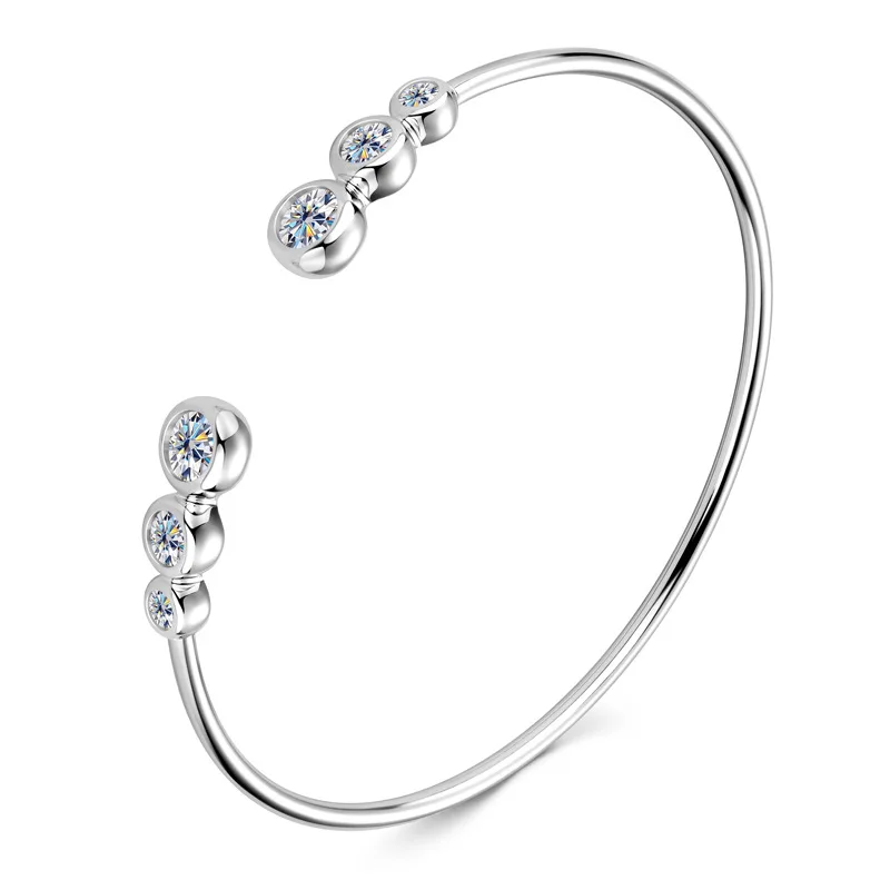 Moissanite Tennis Bracelet 925 Sterling Silver Plated White Gold Bracelet for Women Man Sparkling Party Jewelry