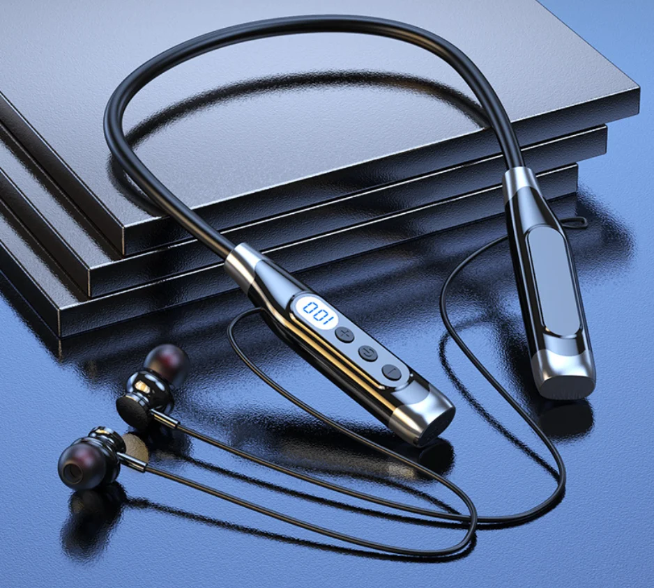 

Neckband wireless Bluetooth earphones, BT 5.2, supports memory cards, fast charging, karaoke in-ear monitoring, sports earphones