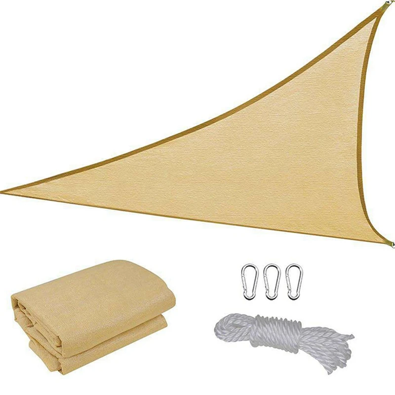 Outdoor Window Shade Sail Breathable Triangular Extra Large Shade Sail Easy Install