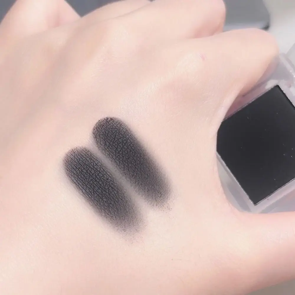 Waterproof Eyeshadow Palette Natural Single-color Eyeshadow Powder Long-lasting Smoked Black Eyeshadol Lying Silkworm Eyeshadow