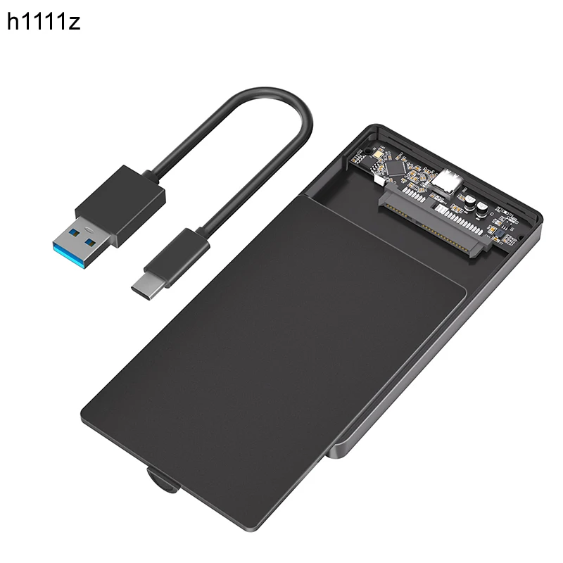 

NEW 2.5inch SATA HDD SSD Enclosure Portable SATA SSD Hard Drive Disk Case Type C 3.1 to SATA External HDD Box Black Plastic Case