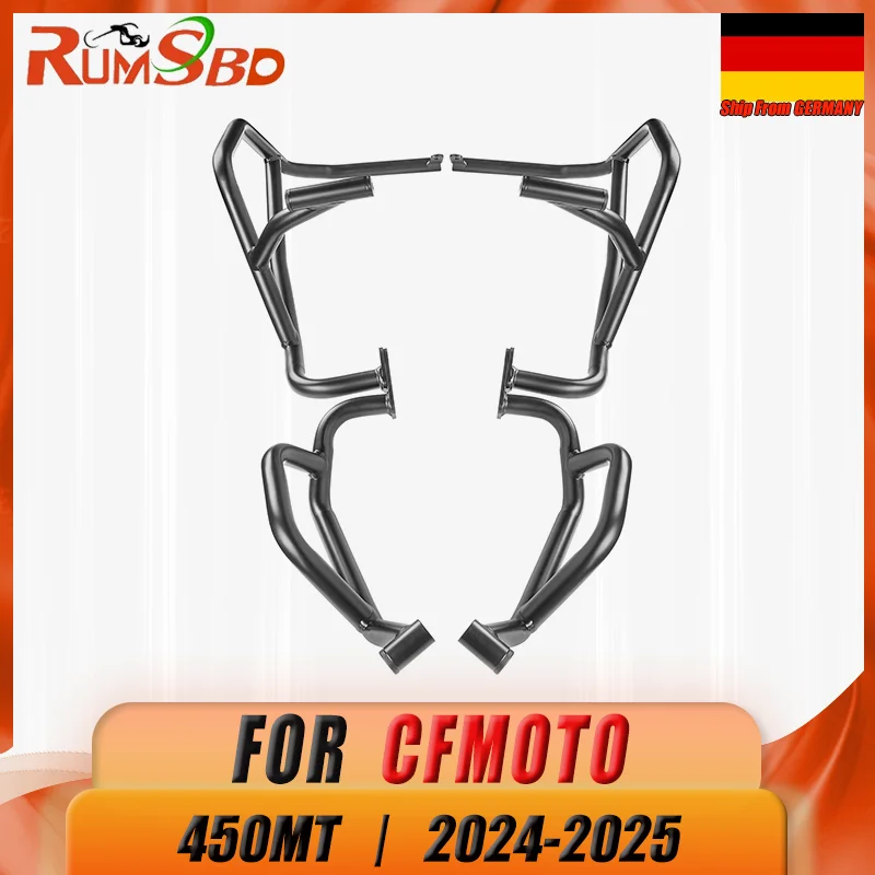 Moto Superiore Inferiore Paraurti Motore Guard Paraurti Caduta Proteggere Highway Crash Bar Telaio Per CFMOTO 450MT 2024 2025
