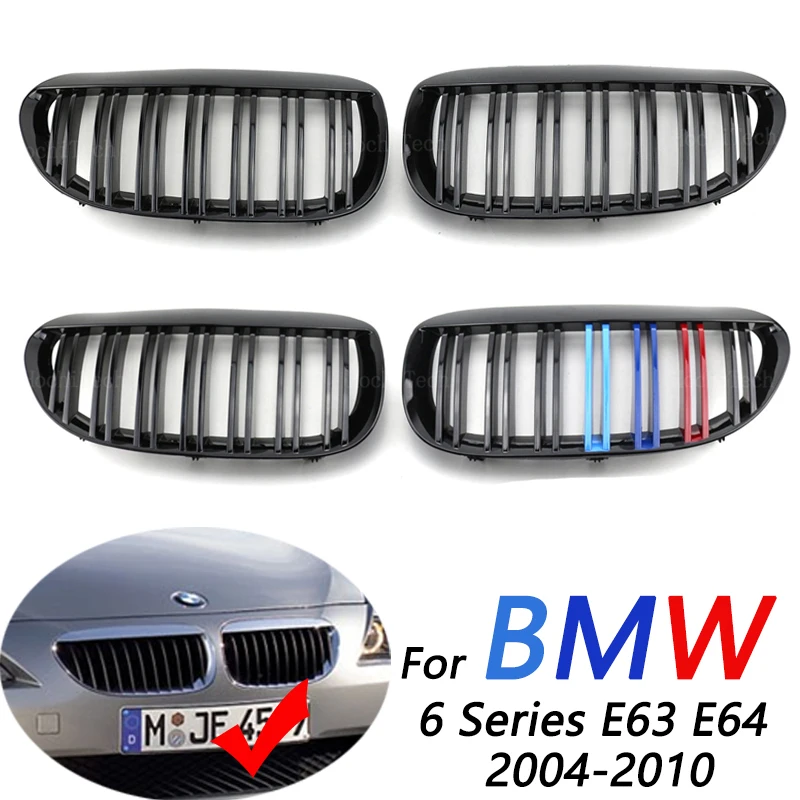 High quality ABS black Racing Grill Front Hood Kidney Grille Replacement For BMW 6 Series E63 E64 2DR 2004-2010 Car Stying