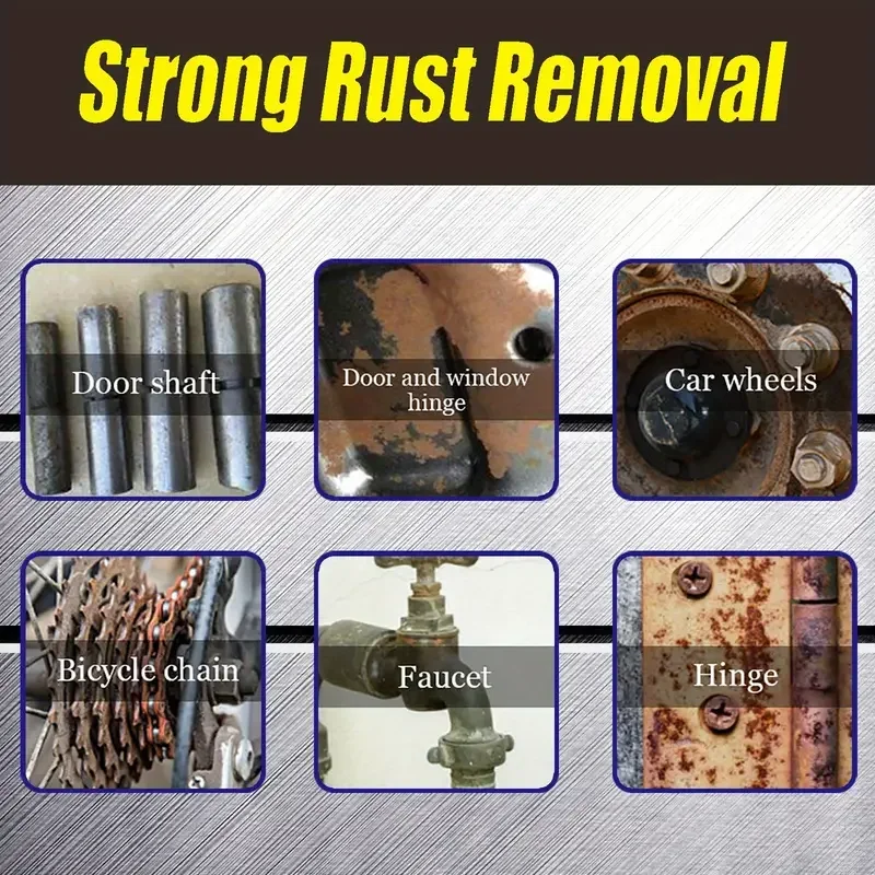 Universal Rust Removal Spray, Iron Out Rust Converter Spray, Metal Rust Remover, for Automobile Parts, Tires, Rims, Door