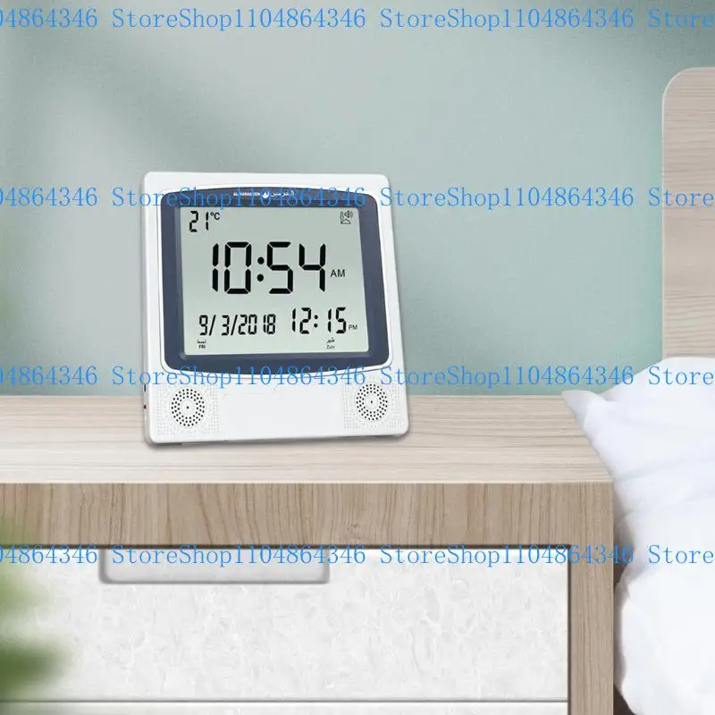 5asdイスラム教徒が祈るイスラムアザンテーブルクロックデジタルアザンレミナーイスラム教徒の祈り