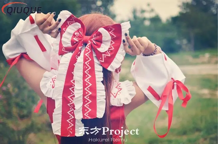 Anime Project Touhou Cosplay Kostuum Hakurei Reimu Mikofuku Vrouwen Uniform Jurk Volledige Set