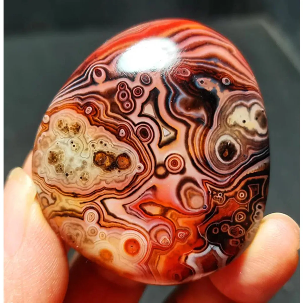 Banded Agate Mountain Gem, Banded Pattern, Polished Tumbled, Rock Collection, Natural Stone, Crystal Collection, Table Display