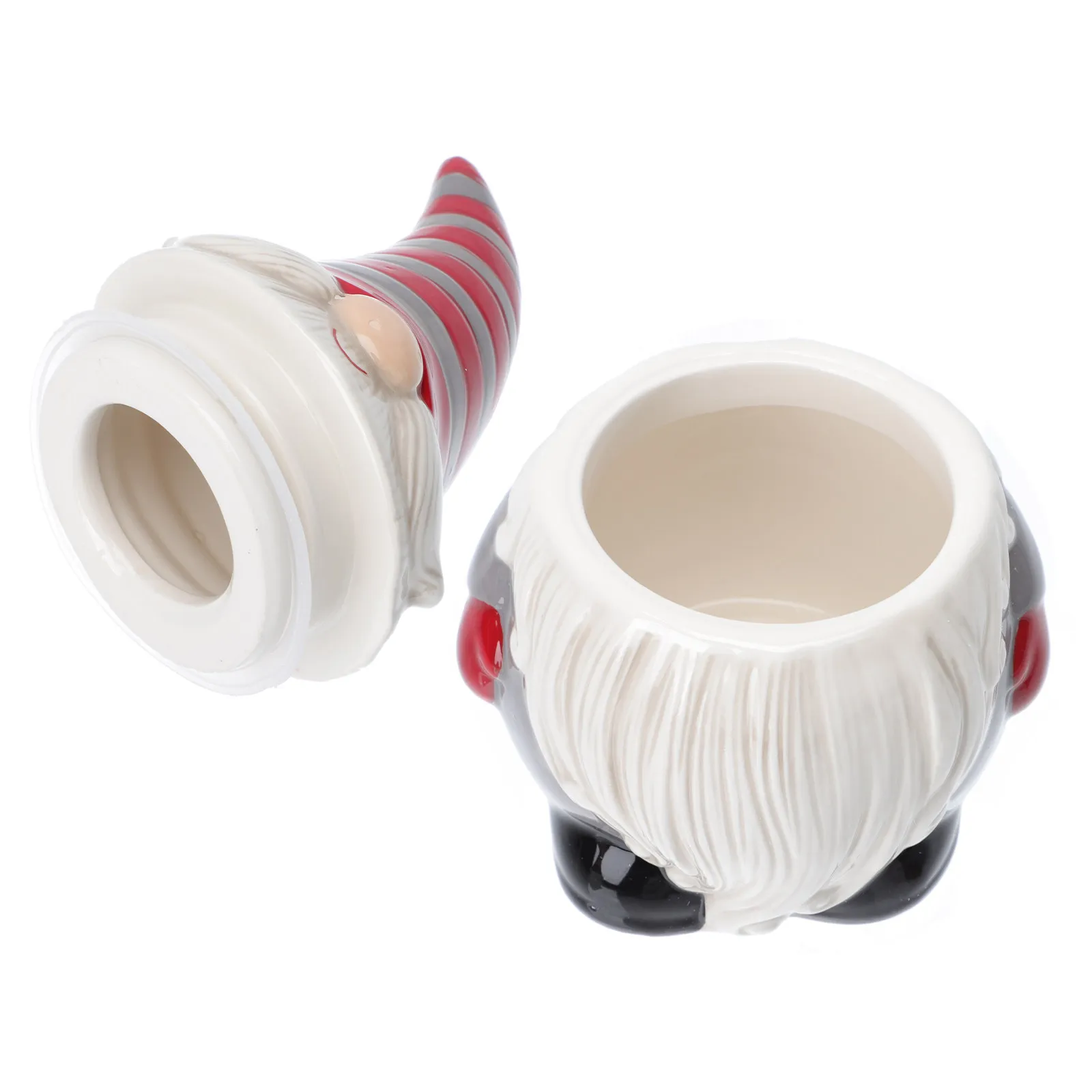 

Holiday Themed Storage Jar with Santa Design Large Ceramic Canister for Tea Coffee Candies Moisture Resistant Reusable Kitchen