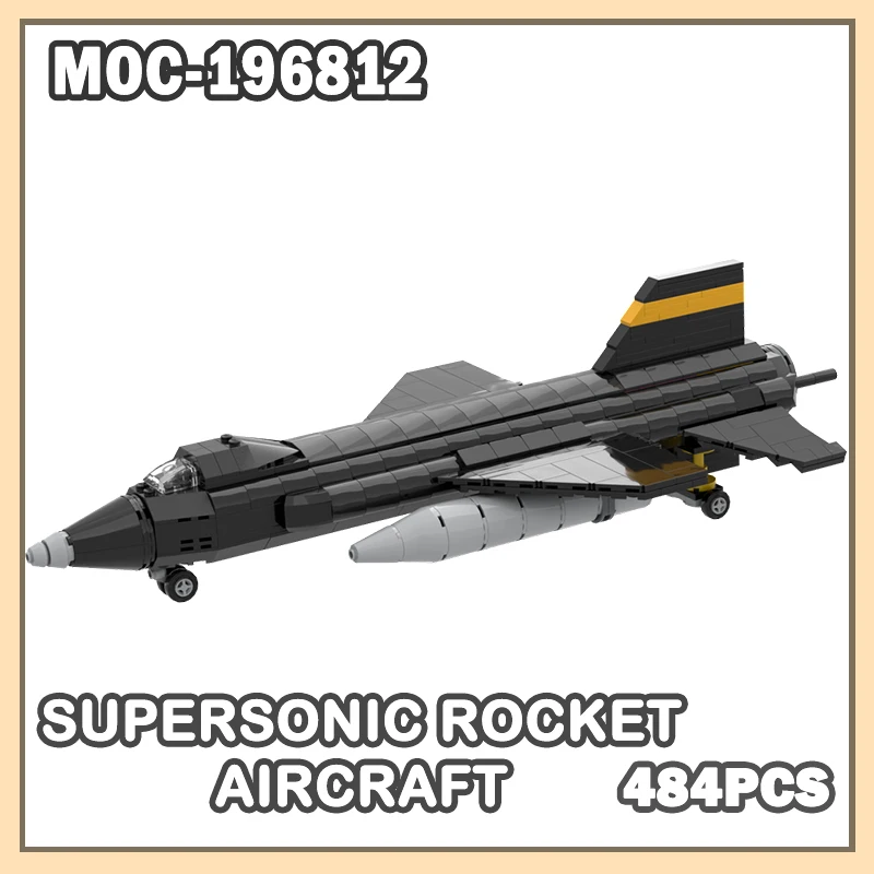 

MOC-196812 Building Block Model Brick Supersonic Rocket Aircraft Military Warfare Series DIY Boys Assembling Toys Gifts 484 PCS
