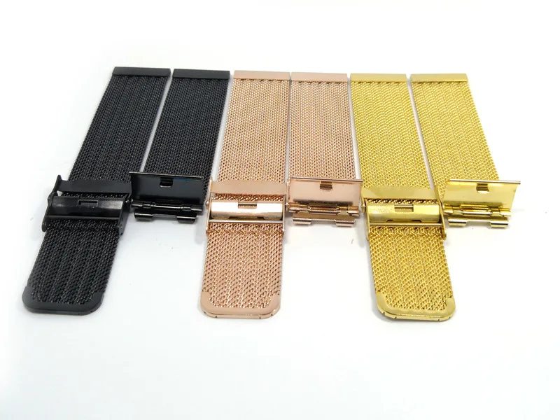 0.6mm Milanese Mesh Watch Band 18mm 20mm 22mm 24mm Stainless Steel Bracelet Embossed Pattern Strap Wristband for Omega for DW