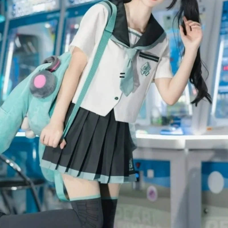 Cartoon Animation Hatsune Miku Anime Cosplay Peripheral Suit Uniform Pleated Skirt Sailor Suit College Style